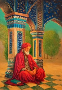 S. A. Noory, 24 x 36 Inch, Acrylic on Canvas, Figurative Painting, AC-SAN-255